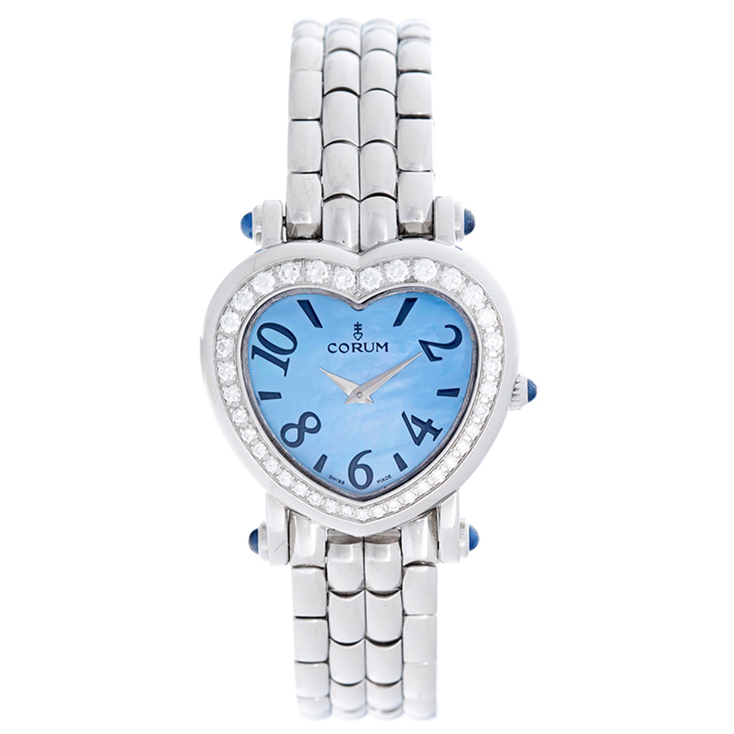 Corum Ladies Stainless Steel Heart Shaped Diamond Watch  display picture 2