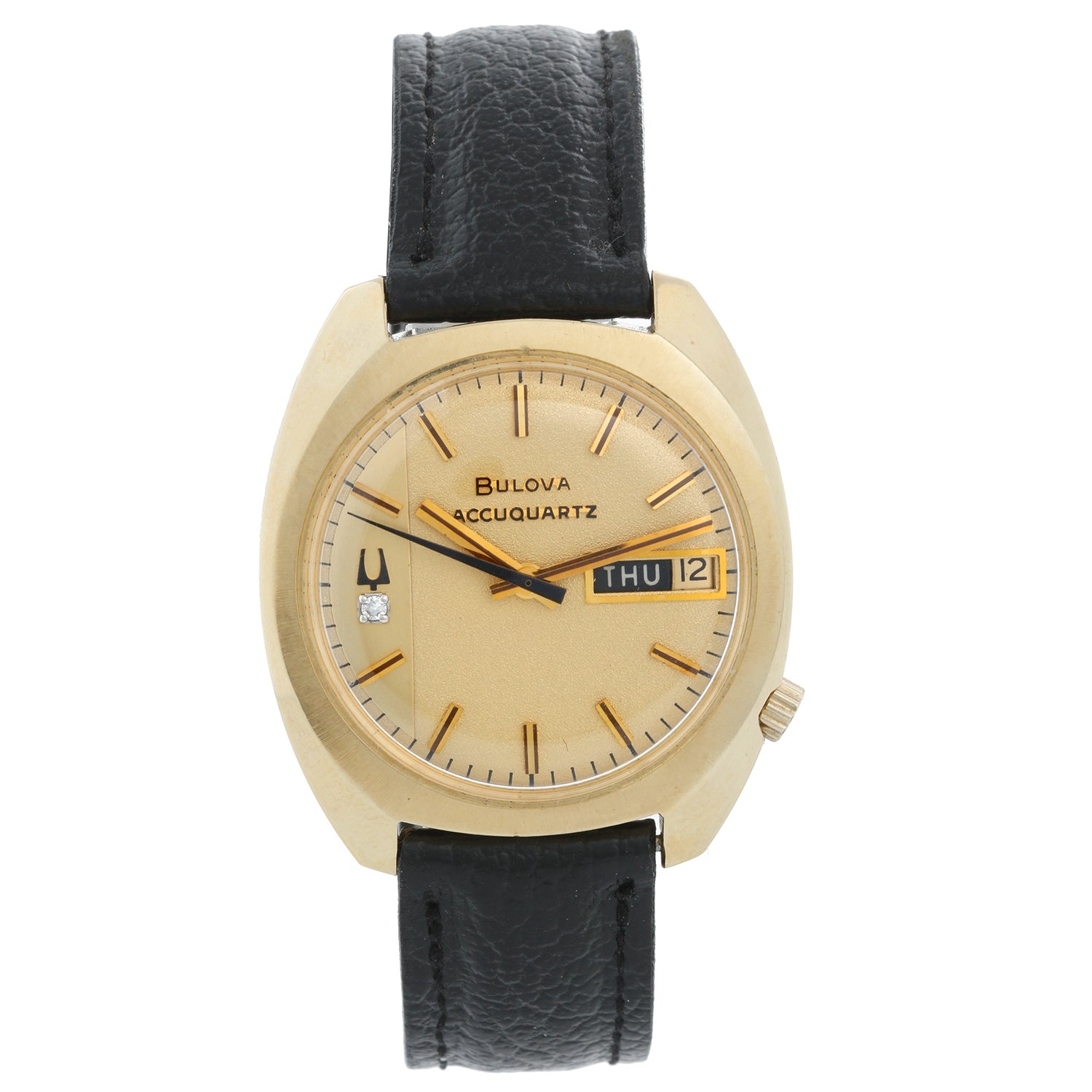 Bulova Accuquartz 14K Yellow Gold Mens Watch