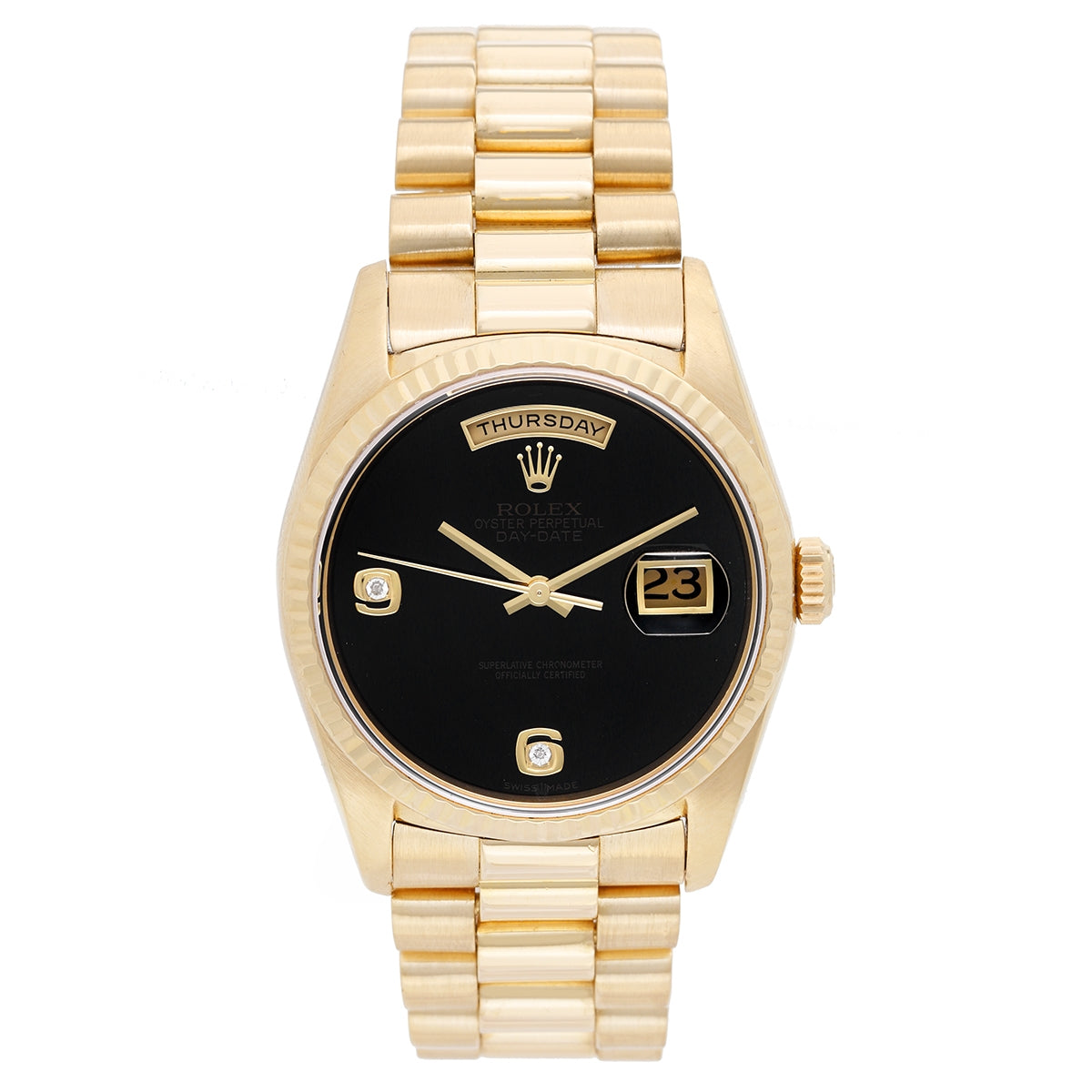 Men's Rolex Day-Date President Watch 18238 Onyx Dial