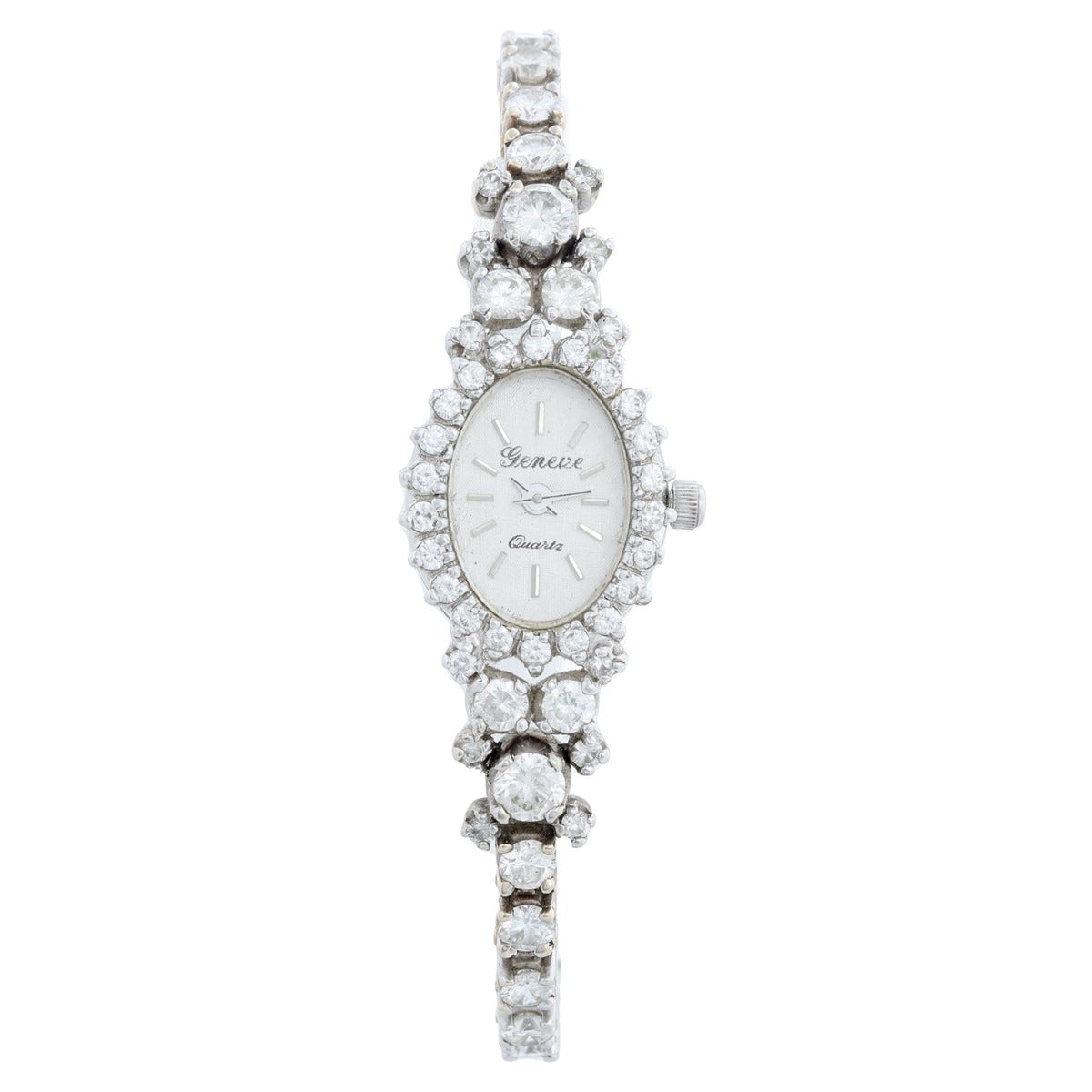 Geneva 14k Rolled Gold Plate 15 Jewels White Gold Watch (Antique) Similar Items to 10 KT White Gold Stainless Steel Bulova Watch main image 4