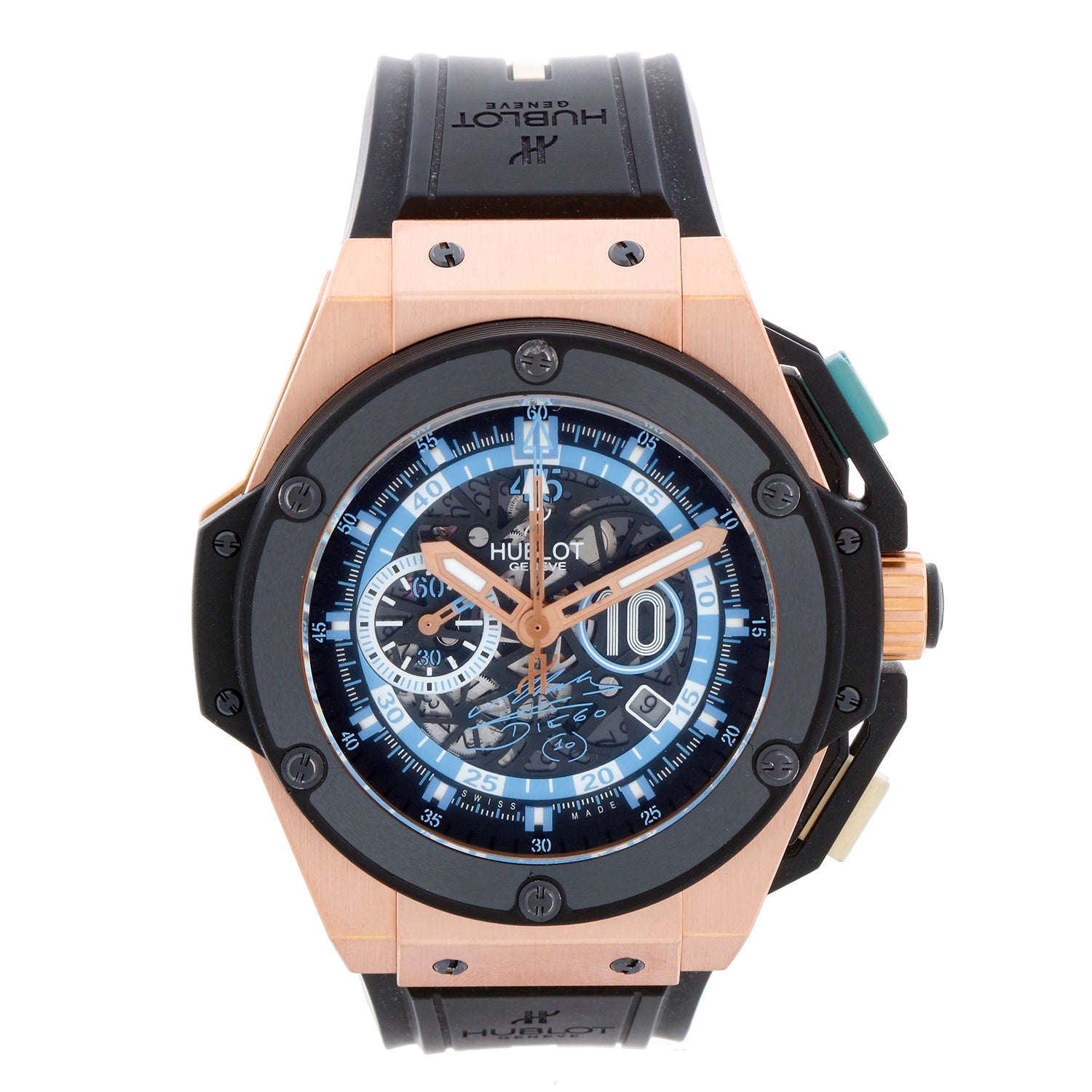 maradona Diego Maradona Hublot King Power Skeleton Dial Men's Watch