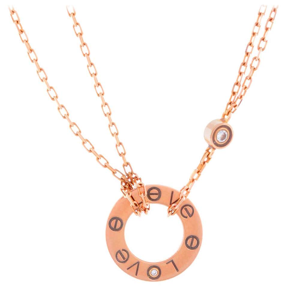 Cartier LOVE 18K Rose Gold Necklace
