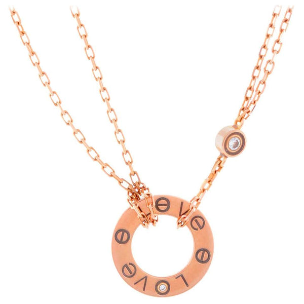 Cartier LOVE 18K Rose Gold Necklace