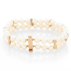 14K Yellow Gold Pearl Bracelet
