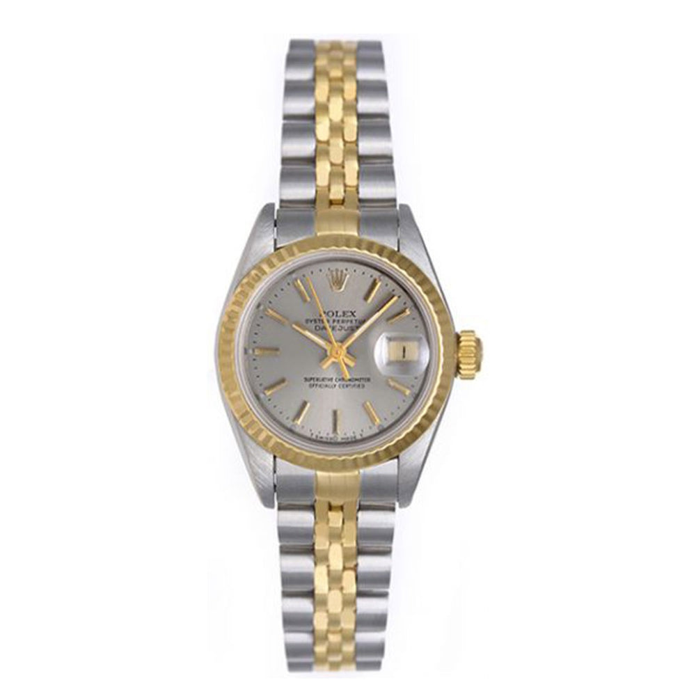 Rolex Datejust 2-Tone Ladies Watch 69173 Gray Dial