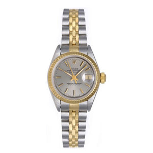 Rolex Datejust 2-Tone Ladies Watch 69173 Gray Dial