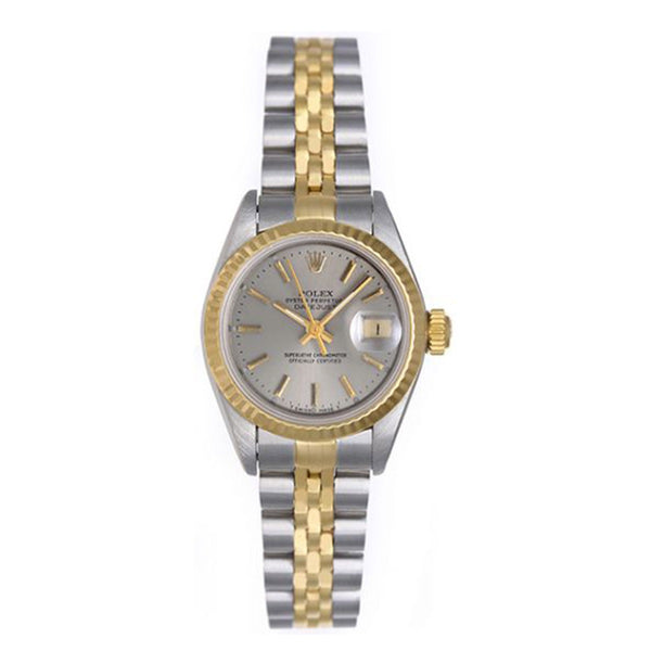 Rolex Datejust 2-Tone Ladies Watch 69173 Gray Dial