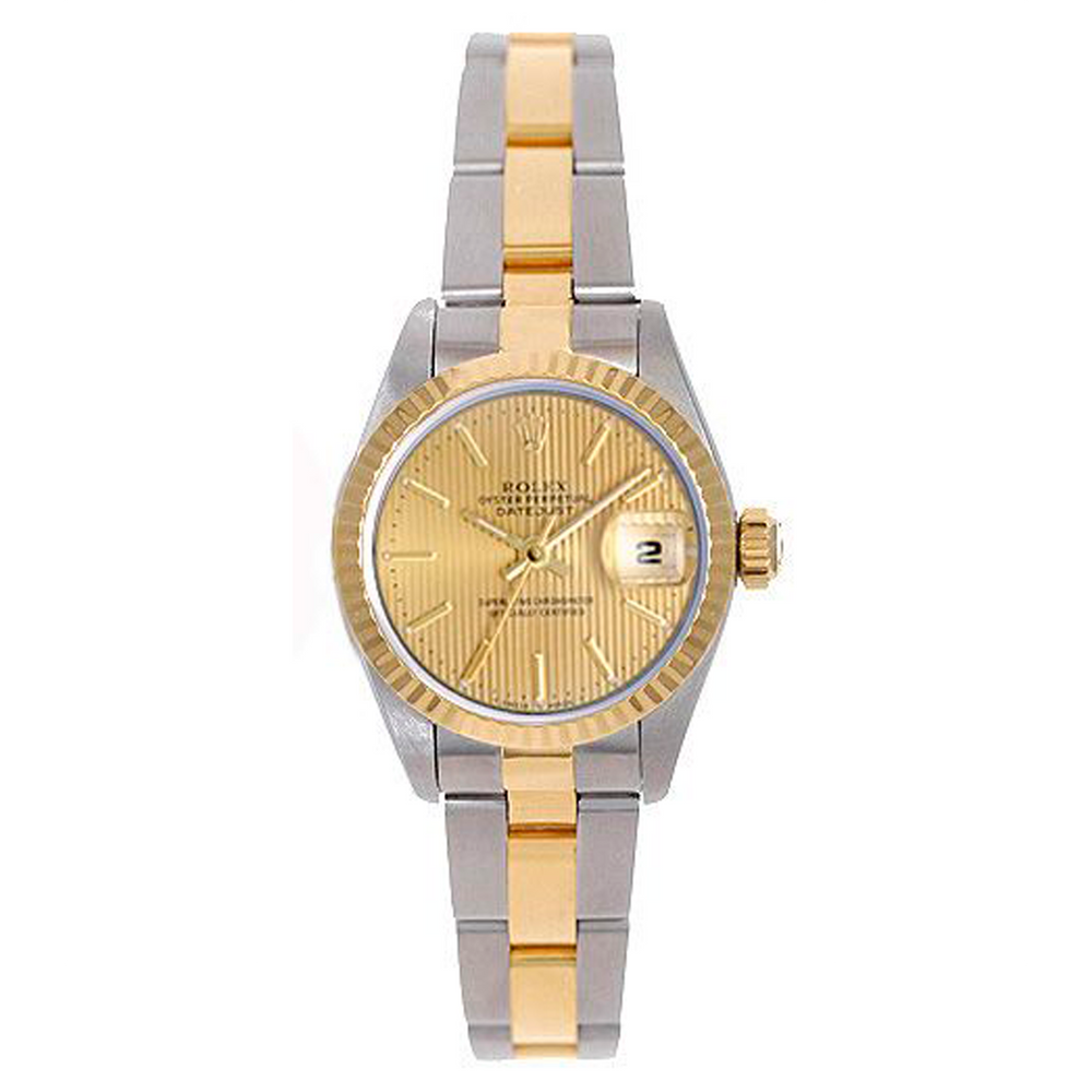 Ladies Rolex Datejust Watch 79173 Champagne Tapestry Dial