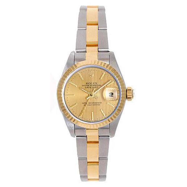 Ladies Rolex Datejust Watch 79173 Champagne Tapestry Dial