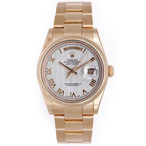 Men's Rolex President Day-Date  Watch 118208 Off-White Pyramid Dial
