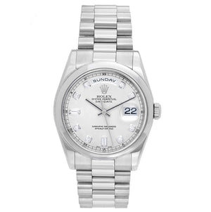 Rolex President Day-Date Men's 18K White Gold Watch 118209