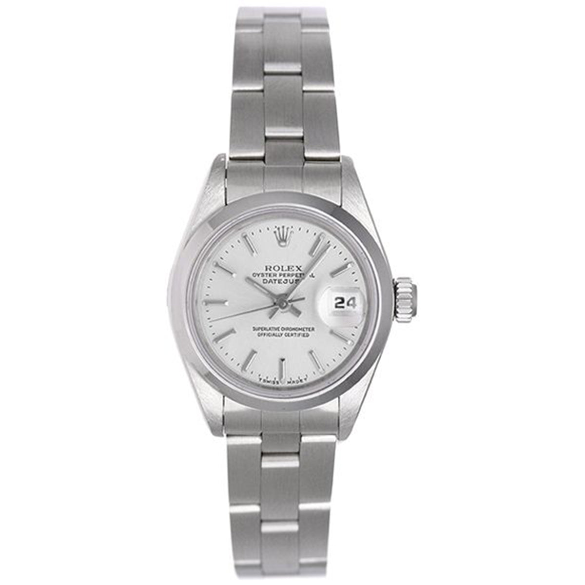 Ladies Stainless Steel Rolex Date Watch 79160 Silver dial