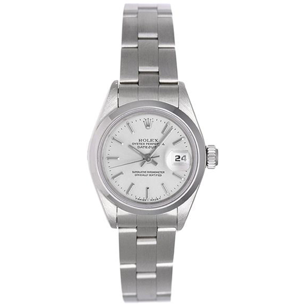 Ladies Stainless Steel Rolex Date Watch 79160 Silver dial