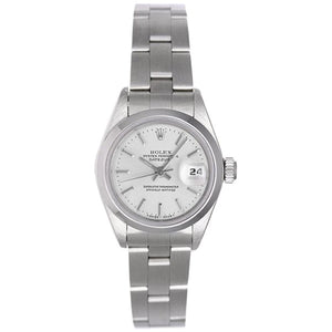 Ladies Stainless Steel Rolex Date Watch 79160 Silver dial