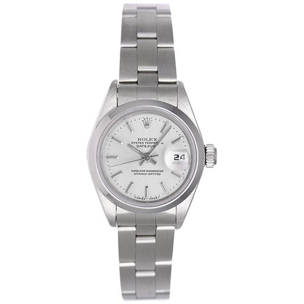 Ladies Stainless Steel Rolex Date Watch 79160 Silver dial