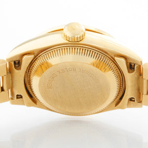 Ladies Rolex President Watch 18k Yellow Gold with Fluted Bezel 79178