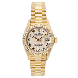 Ladies Rolex President Watch 79178 Ivory Pyramid Dial