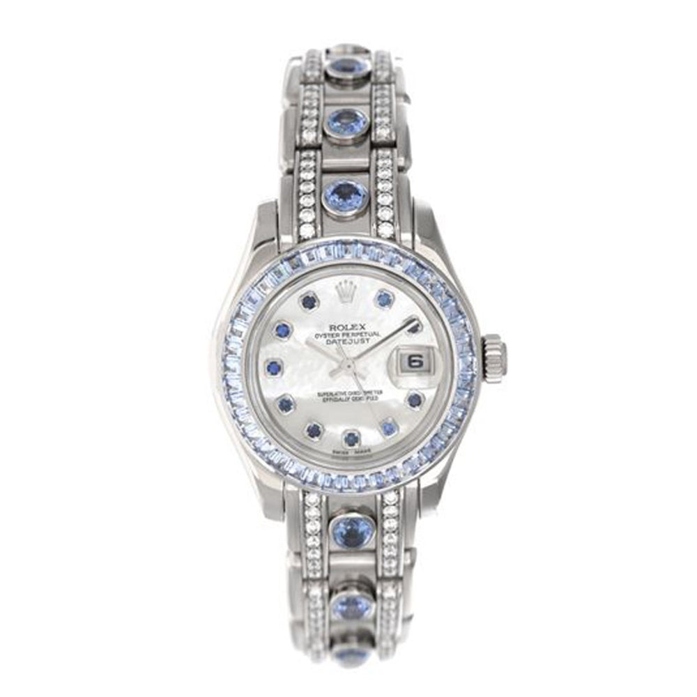 Rolex Lady Pearlmaster White Gold Sapphire Diamond Ladies Watch 80309