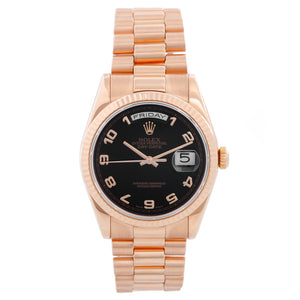 18k Rose Gold Rolex President Day-Date Men's Watch 118235