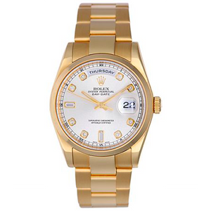 Rolex Day-Date President Men's 18k Diamond Watch 118208