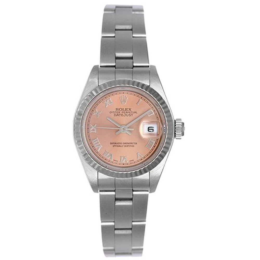Ladies Rolex Datejust Steel Watch 79174 Salmon (Rose) Dial