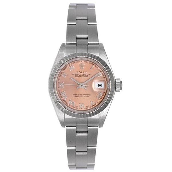 Ladies Rolex Datejust Steel Watch 79174 Salmon (Rose) Dial