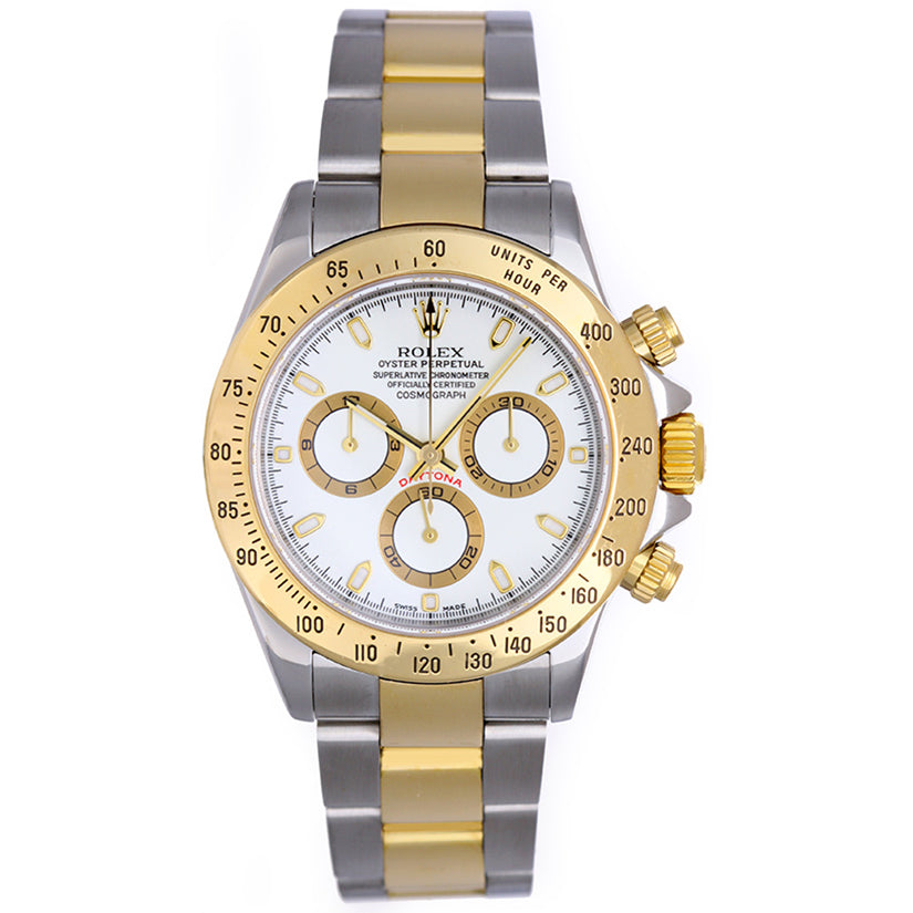 Rolex Cosmograph Daytona 2-Tone Men's Watch  116523 White Dial