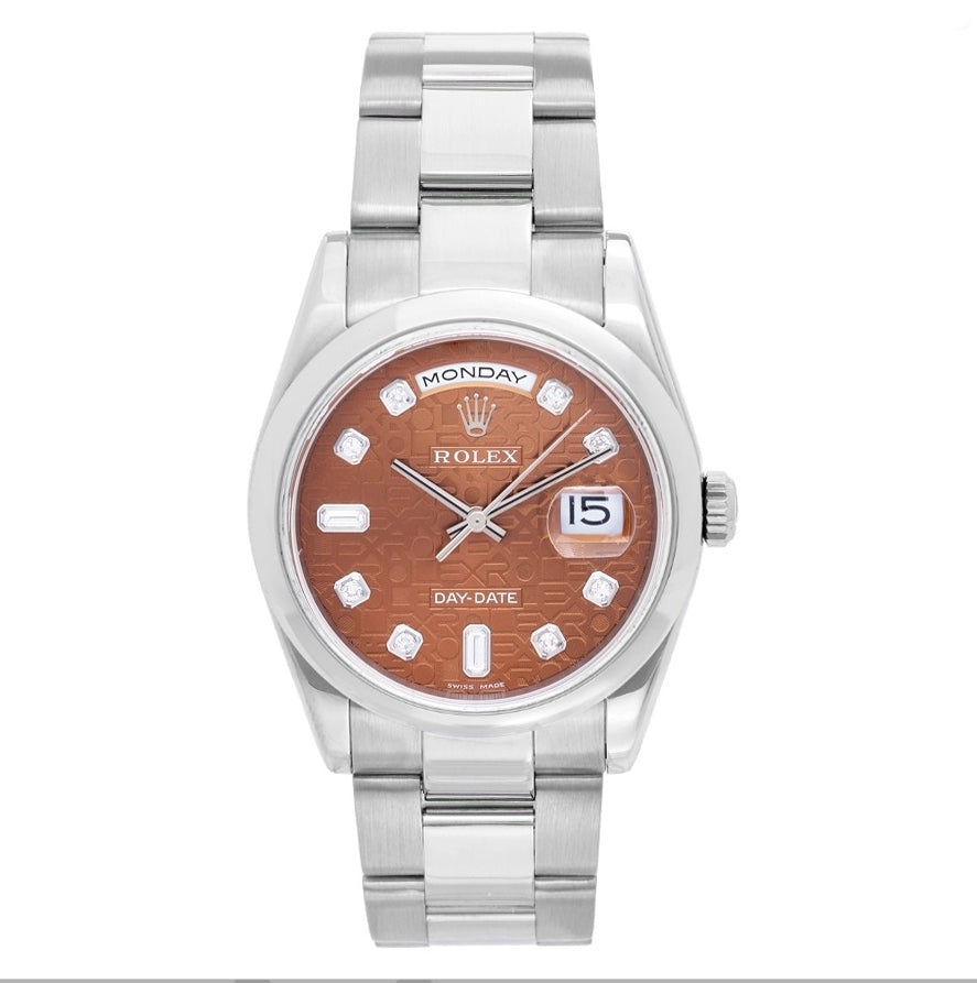 Rolex President Day-Date Men's 18K White Gold Watch 118209