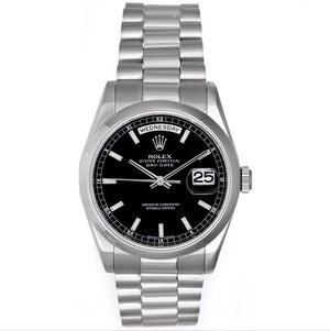 Rolex President Day-Date Men's 18k White Gold Watch 118209