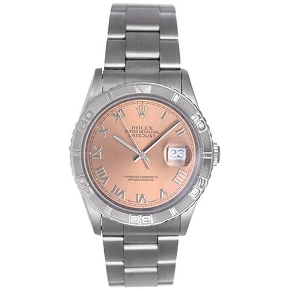 Rolex Turnograph Men's Stainless Steel Watch 16264 Salmon Dial