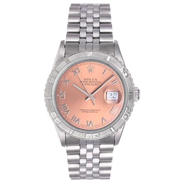 Rolex Turnograph Men's Stainless Steel Watch 16264 Salmon Dial