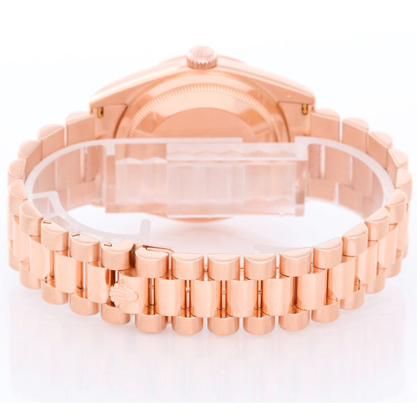 Rolex President - Day-Date Men's 18K Rose Gold Watch 118205 Silver Dial