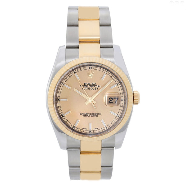Rolex Datejust Men's 2-Tone Watch 116233 Champagne Dial
