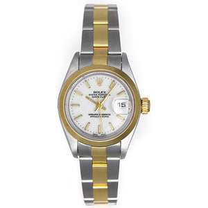 Rolex Ladies Datejust Steel & Gold Watch 79163 White Dial