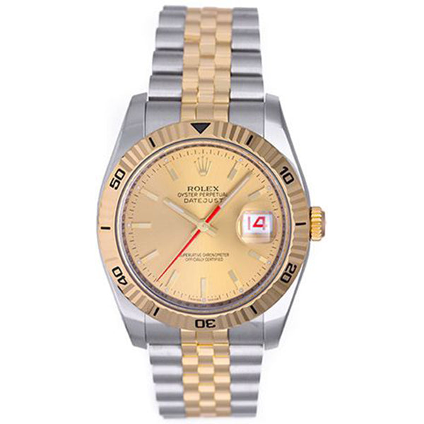 Rolex 2-Tone Turnograph Men's Watch 116263 White Dial