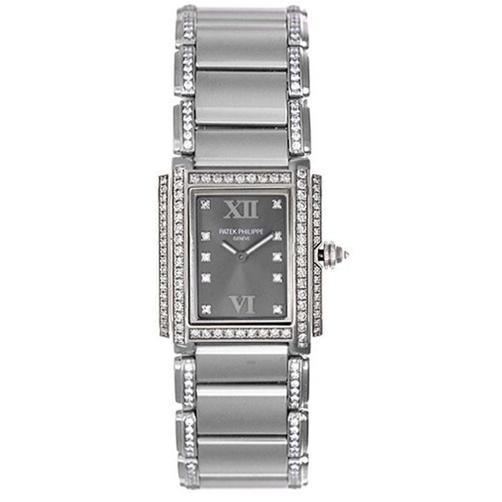 Patek Philippe Twenty-4 Ladies White Gold Diamond Watch 4908 / 310G