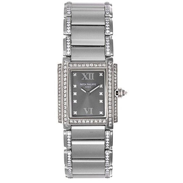 Patek Philippe Twenty-4 Ladies White Gold Diamond Watch 4908 / 310G