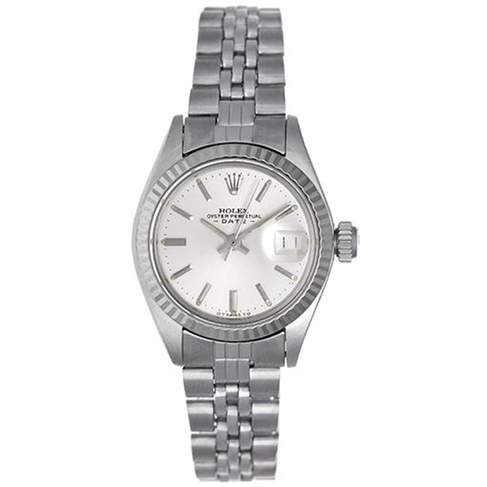 Ladies Rolex Date Watch Stainless Steel 6917 Silver Dial
