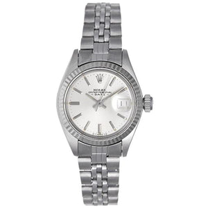 Ladies Rolex Date Watch Stainless Steel 6917 Silver Dial