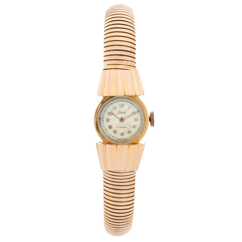 Very Rare & Unusual Vintage Rose Gold Ladies Lanco