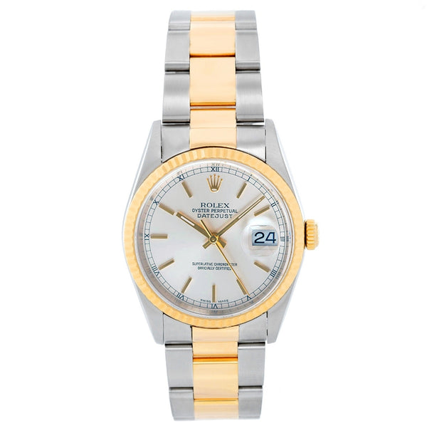 Rolex Datejust Men's 2-Tone Steel & Gold Watch 16233