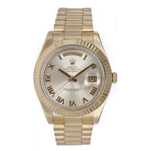 Rolex Day-Date II 18k Yellow Gold Men's President Watch 218238
