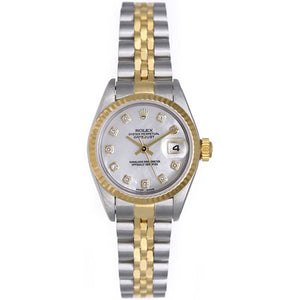 Ladies Rolex Datejust Watch 79173 Factory Mother-Of-Pearl Diamond Dial