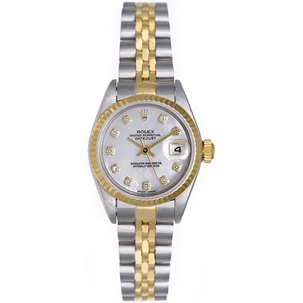 Ladies Rolex Datejust Watch 79173 Factory Mother-Of-Pearl Diamond Dial