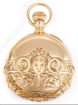 Vintage Elgin 14k Yellow Gold Box Hinge Pocket Watch