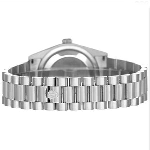 Rolex President Day-Date Men's 18k White Gold Watch 118209 Blue Dial