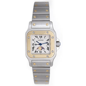 Cartier Santos Galbee Steel & Gold Ladies Moonphase Watch