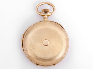 Vintage Dunand Yellow Gold 1/4 Hour Repeater Pocket Watch