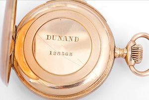 Vintage Dunand Yellow Gold 1/4 Hour Repeater Pocket Watch