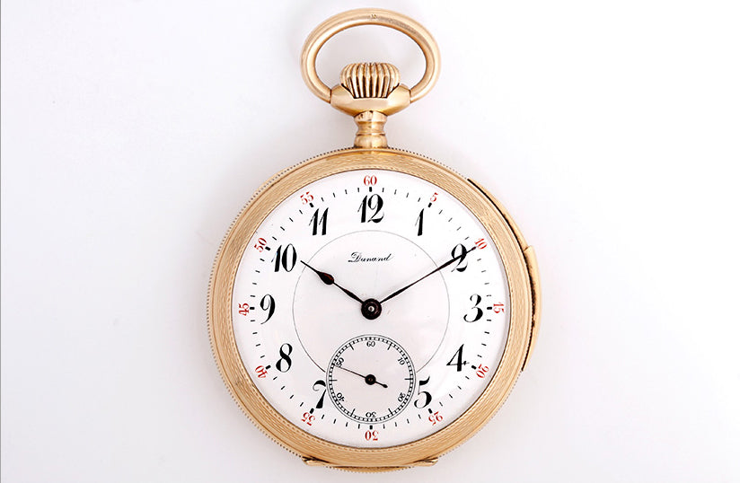 Vintage Dunand Yellow Gold 1/4 Hour Repeater Pocket Watch